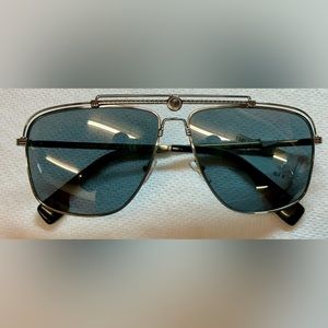 Versace Sunglasses Gunmetal Frame Light Grey Mirrored Lens VE2242 10016G